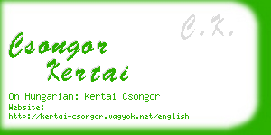 csongor kertai business card